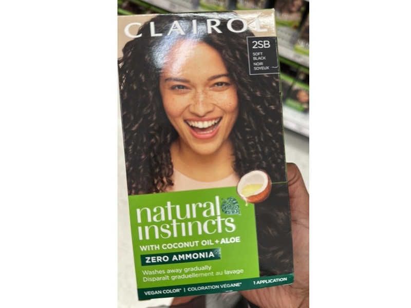 Clairol Natural Instincts Demi-Permanent Hair Color, 2SB Soft Black