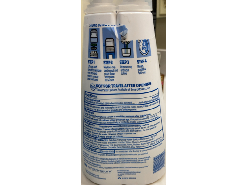 Smart Mouth Clinical Zinc Activated Oral Rinse, 32 fl oz/946 mL