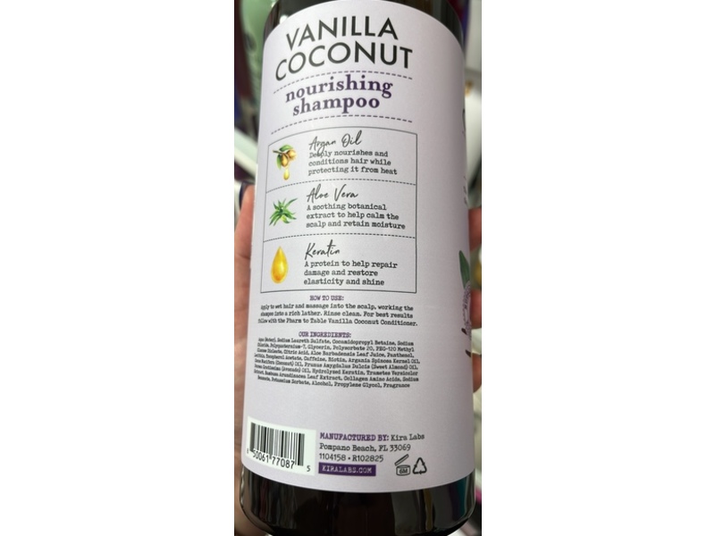 Pharm To Table Nourishing Shampoo, Vanilla Coconut, 32 fl oz/960 mL