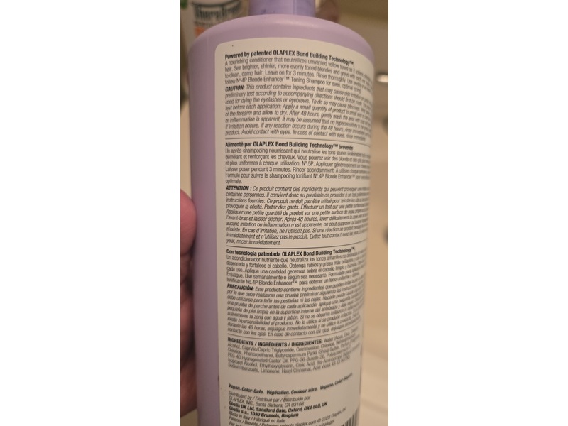 Olaplex Nº.5P Blonde Enhancer Purple Toning Conditioner, 33.81 fl oz/100 mL