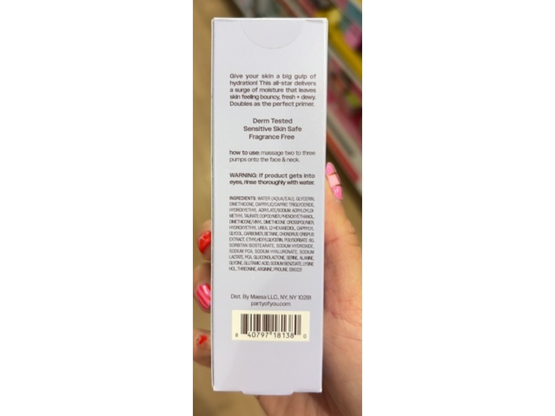 Party Of You Dew Drench Plumping Gel Cream, Red Algae Extract + Amino Acids, 2 fl oz/50 mL