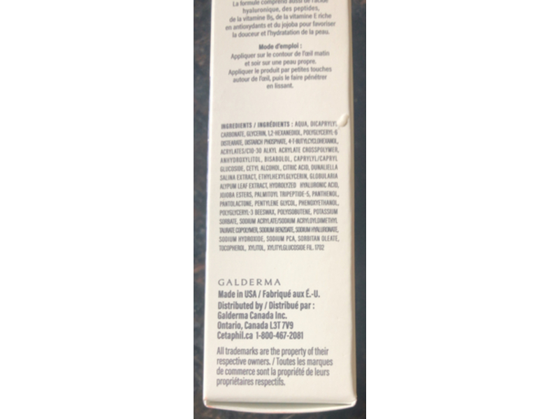 Cetaphil Optimal Hydration Eye Serum for Natural Glow, 14 g