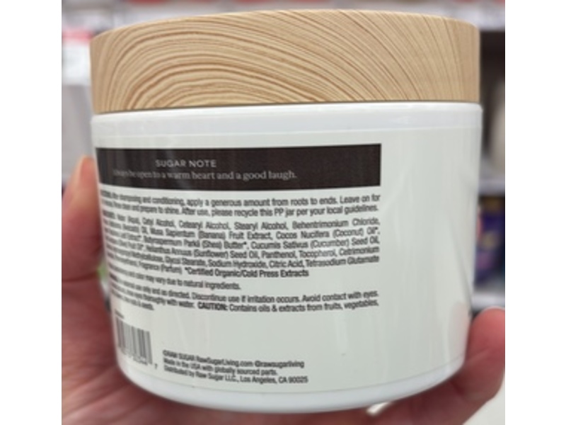 Raw Sugar The Moisture Smoothie Hair Mask, Avocado+Coconut, 10 fl oz/295 ml