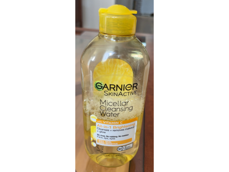 Garnier SkinActive All In 1 Brightening Micellar Cleansing Water, Vitamin C, 13.5 fl oz/400 mL