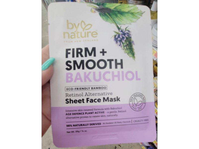 By Nature Retinol Alternative Sheet Face Mask, Bakuchiol, 25 g