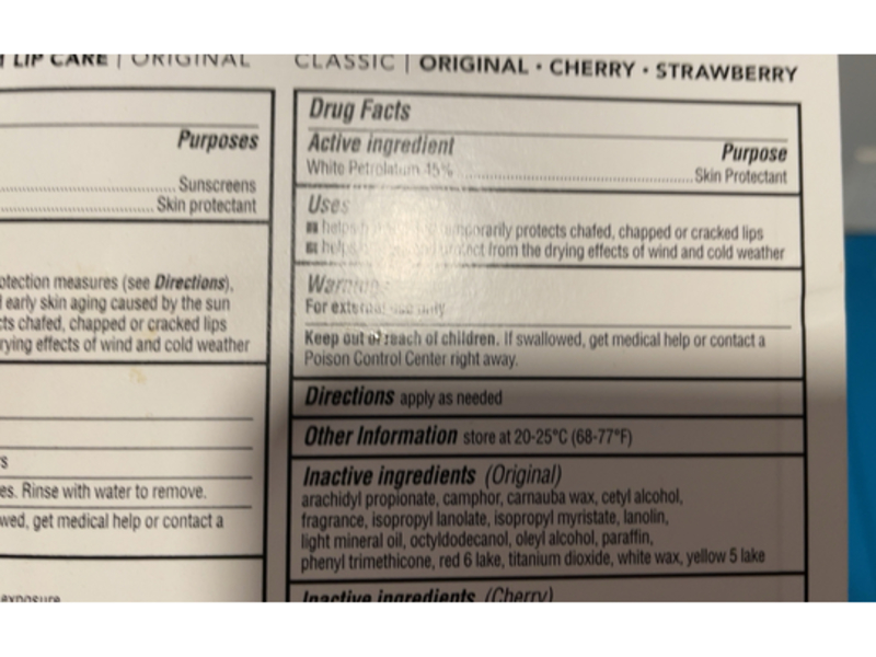 Chapsticks Lip Balm, Classic Original, 0.15 oz/4 g, Pack Of 3