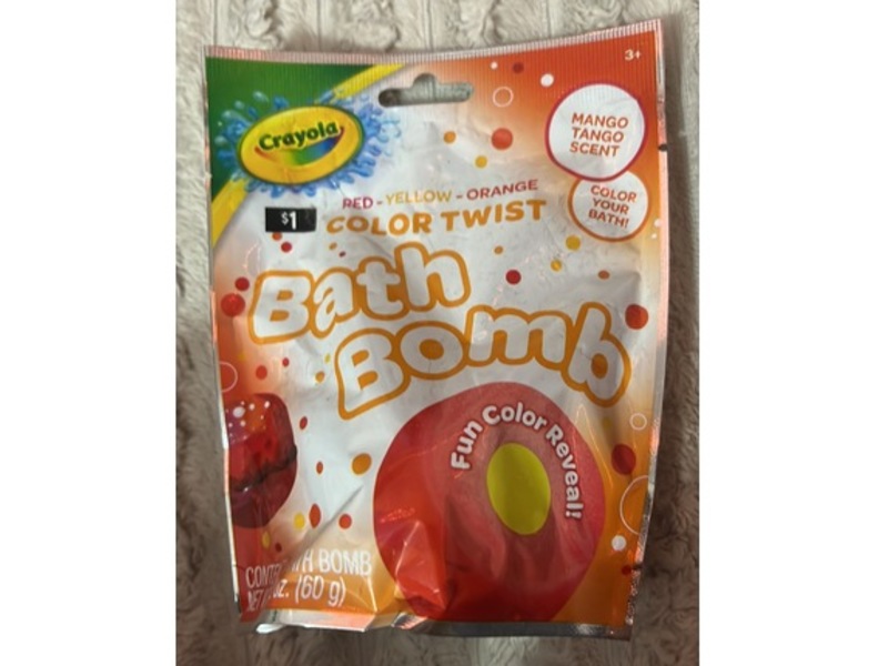 Crayola Color Twist Bath Bomb, Mango Tango Scent, 60 g