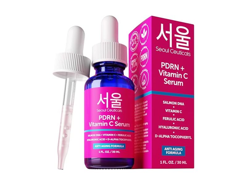 Seoul Ceuticals Anti Aging Serum, PDRN + Vitamin C, 1 fl oz/30 mL