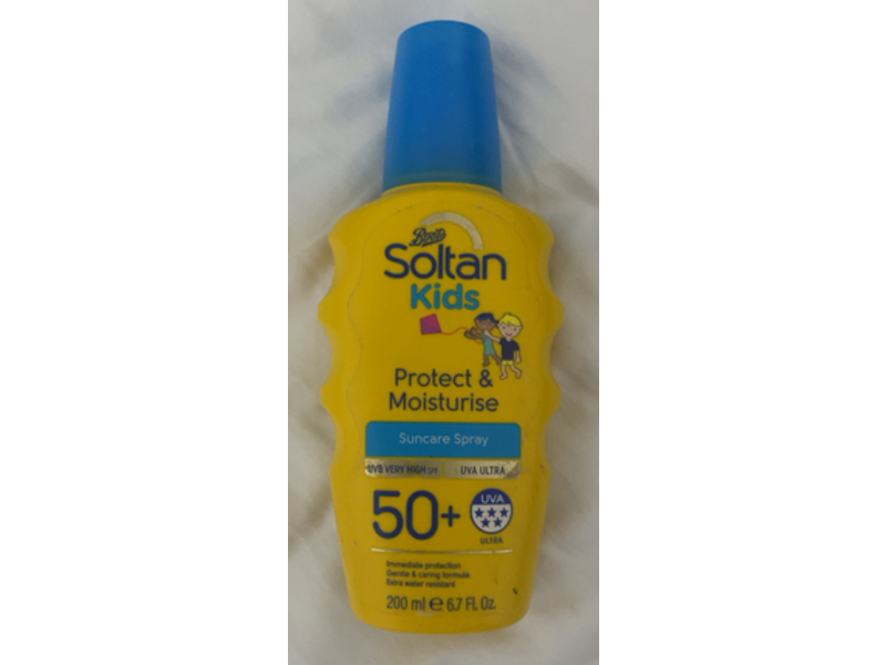 Boots Soltan Kids Sunscreen Spray, SPF 50+, 6.7 fl oz/200 mL