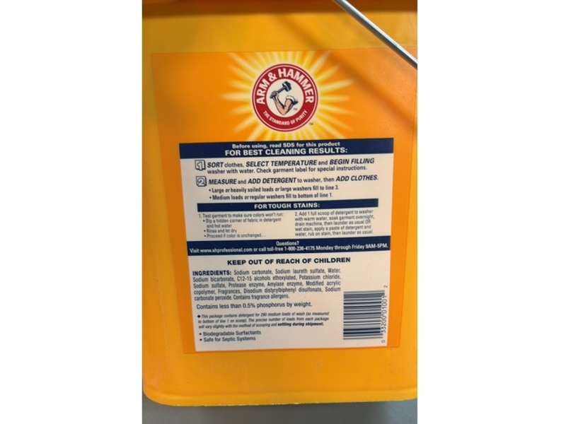 Arm & Hammer Powder Laundry Detergent, Crisp Clean, 290 Loads, 8.16 kg