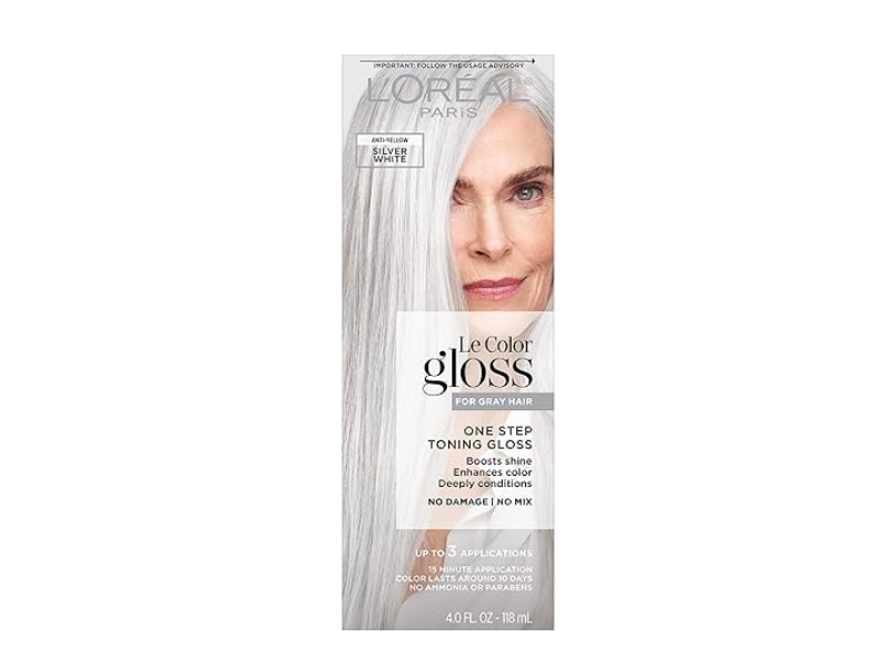 L'Oreal Paris Le Color Gloss, Silver White, 4 fl oz/118 mL, 3 Applications