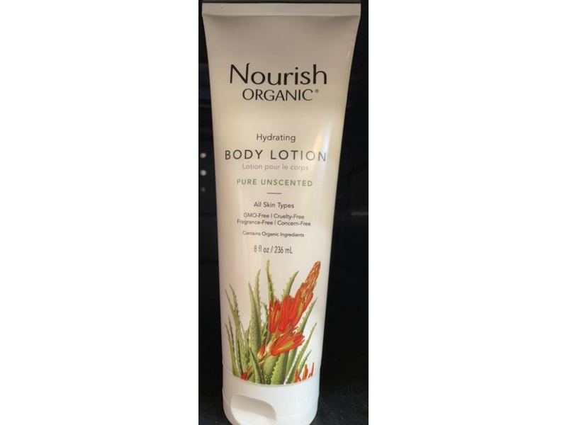 Nourish Organic Hydrating Body Lotion, Pure Unscented, 8 fl oz/236 mL