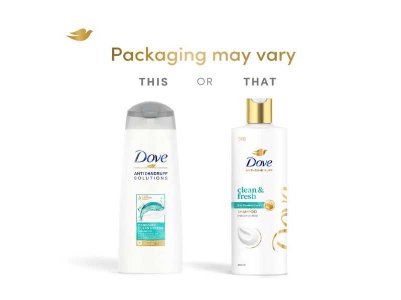 Dove Anti Dandruff Clean & Fresh Shampoo , 340 mL