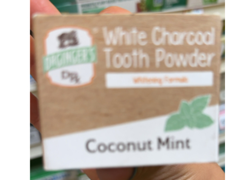 Dr. Ginger's Activated White Charcoal Tooth Powder, Coconut Mint, 1.28 oz/36 g