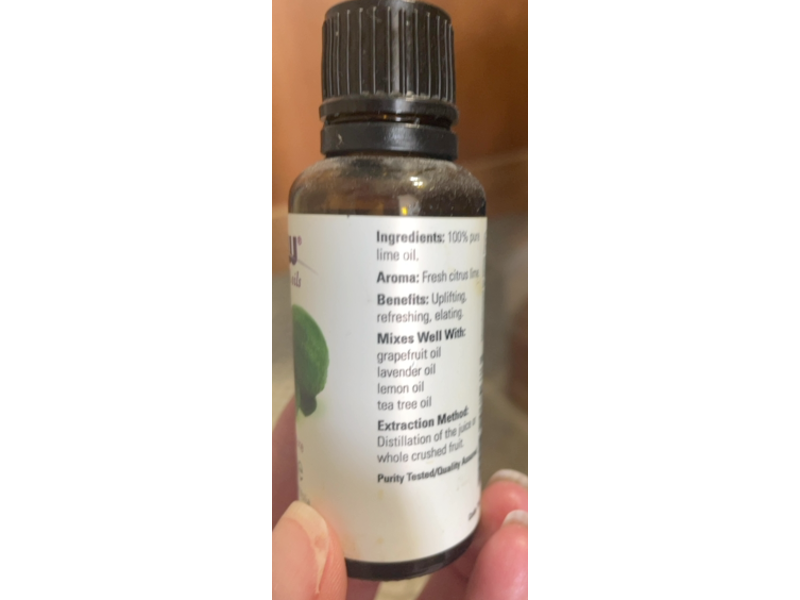 Now Essential Oils Lime Oil, Citrus Aurantifolia, 1 fl oz/30 mL