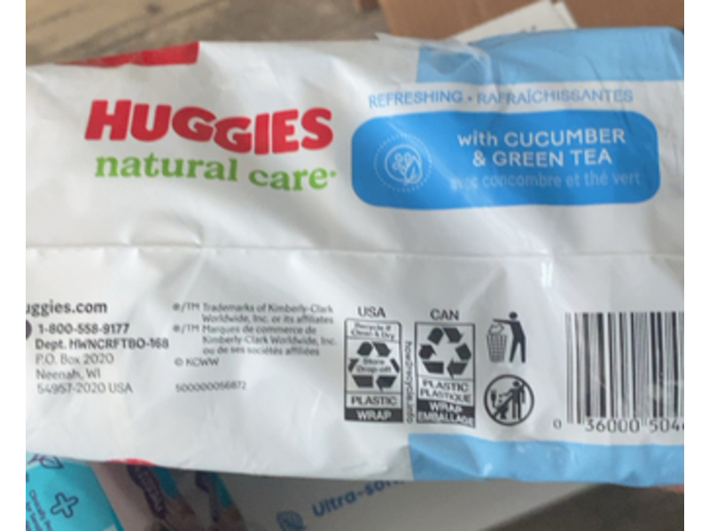 Huggies Natural Care Refreshing Baby Wipes, Cucumber & Green Tea, 168 Count