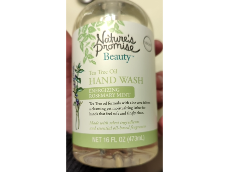 Nature's Promise Beauty Energizing Tea Tree Oil Hand Wash, Rosemary Mint, 16 fl oz/473 mL