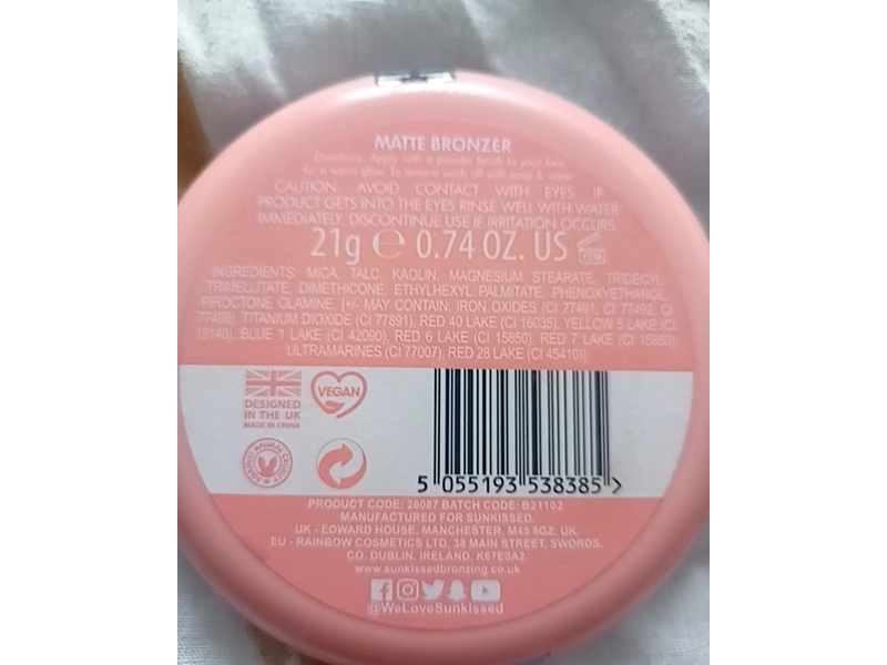 Sunkissed Hello Sunshine Matte Bronzer, 0.74 oz/21 g