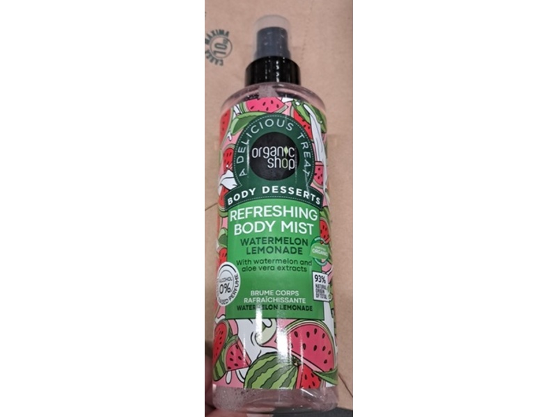 Organic Shop Body Desserts Refreshing Mist, Watermelon Lemonade, 6.8 fl oz/200 mL