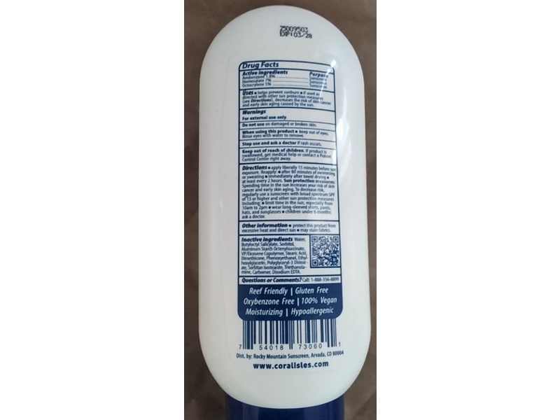 Coral Isles Sunscreen Lotion, SPF 30, 6 oz/170 g