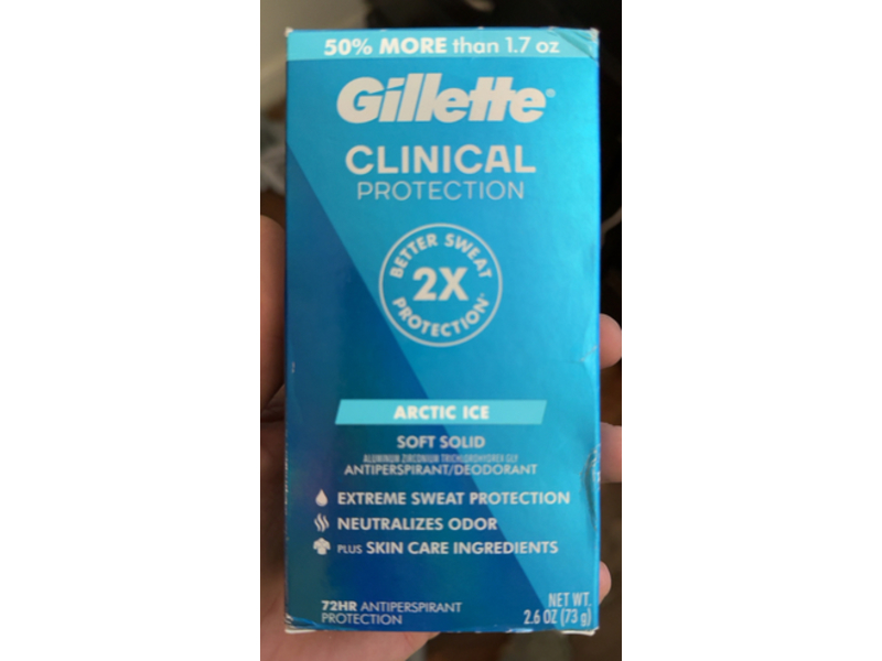 Gillette Clinical Antiperspirant & Deodorant, Arctic Ice, 2.6 oz/73 g