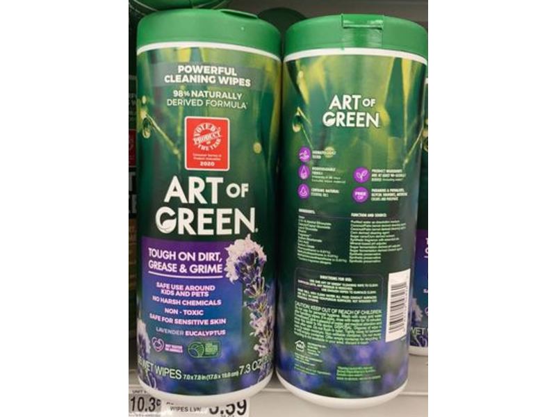 Art of Green Wipes, Lavender Eucalyptus, 35 count