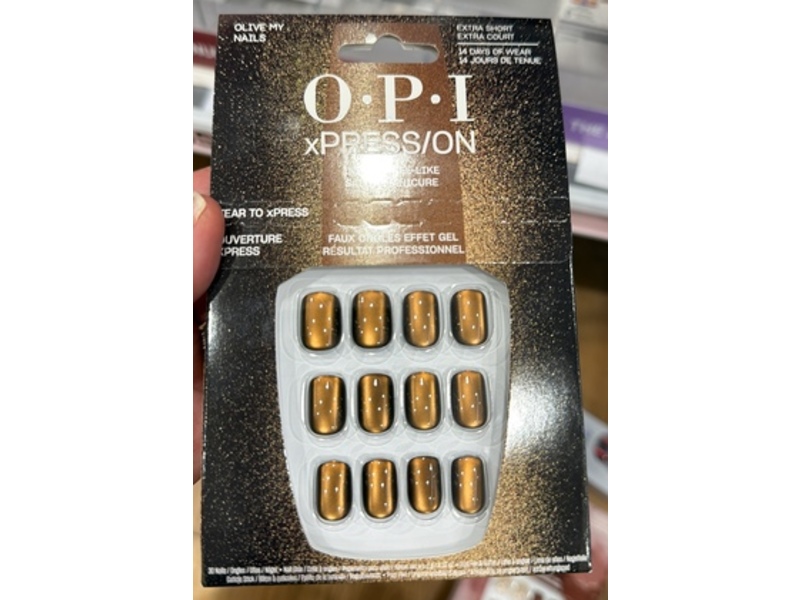 O.P.I xPression Extra Sort Press-On Nails, Olive My Nails, 30 Count