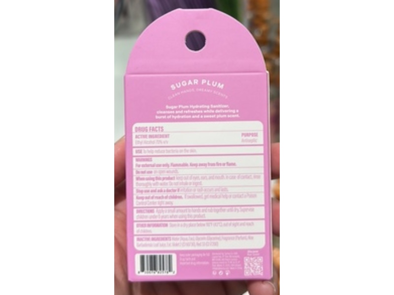 VQ Hydrating Hand Sanitizer, Sugar Plum, 1.01 fl oz/30 mL