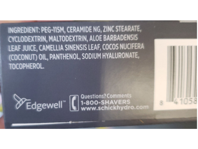 Schick Hydro Skin Comfort Stubble Eraser Razor, 1 + 2 Refills