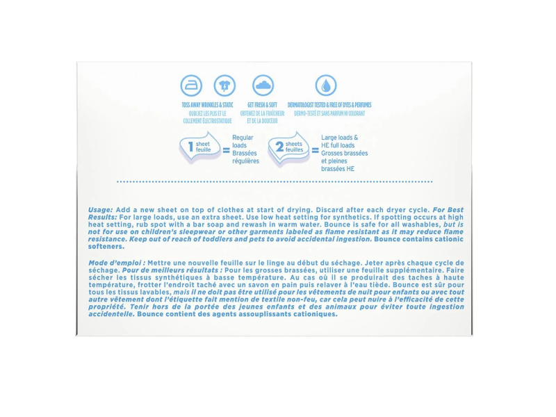 Bounce 4 In 1 Unscented Dryer Sheets, Free & Gentle, 320 Sheets