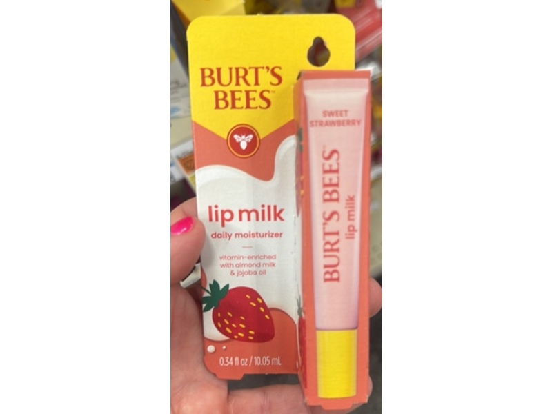 Burt’s Bees Lip Milk, Sweet Strawberry, 0.34 fl oz/10.05 mL
