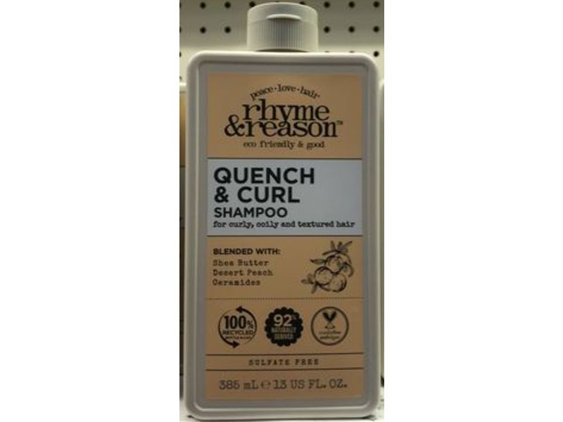 Rhyme & Reason Quench & Curl Shampoo, 13 fl oz/385 mL