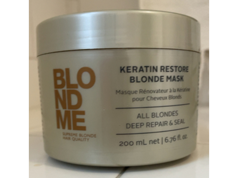 Schwarzkopf Blondme Keratin Restore Blonde Mask, 6.76 fl oz/200 mL