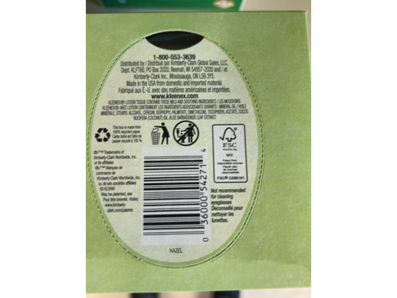 Kleenex Nourishes Skin Soothing Lotion, Coconut Oil + Aloe, 60 Count