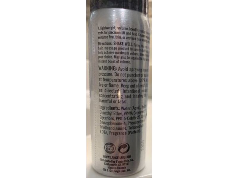 L'ange Grand Debut Root Booster Hair Spray, 2.25 oz/64 g