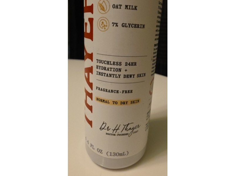 Thayers Hydrating Milky Mist, Oat Milk & 7% Glycerin, 4.4 fl oz/130 mL