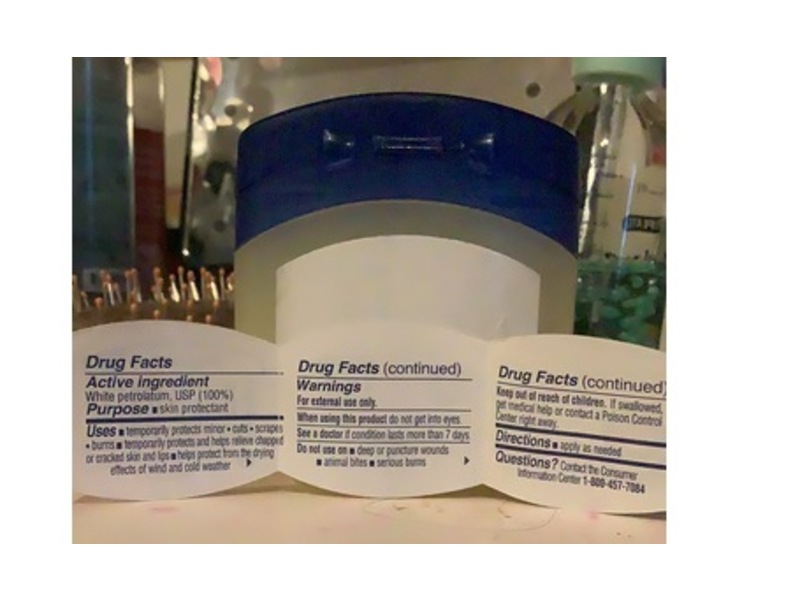 Vaseline White Petroleum Healing Jelly, Original,1.75 oz/49 g