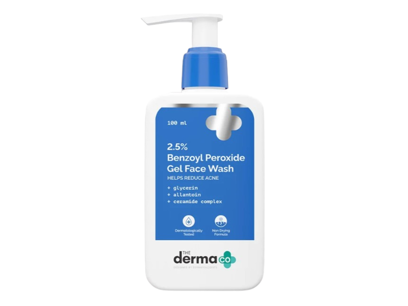 The Derma Co 2.5% Benzoyl Peroxide Gel Face Wash, 100 mL