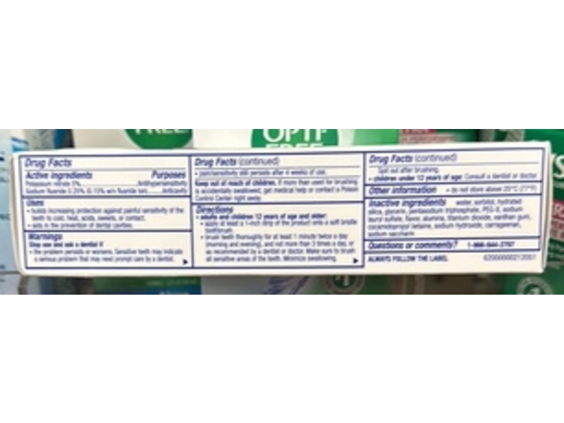 Sensodyne Clinical White Toothpaste, Stain Protector, 2.3 oz/65.2 g