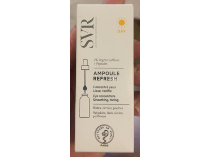 SVR Eye Concentrate Smoothing Toning, Ampoule Refresh, 0.5 fl oz/15 mL