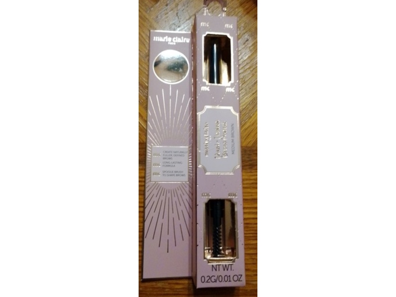 Marie Claire Dual-Ended Brow Pencil, Medium Brown, 0.01 oz/0.2 g