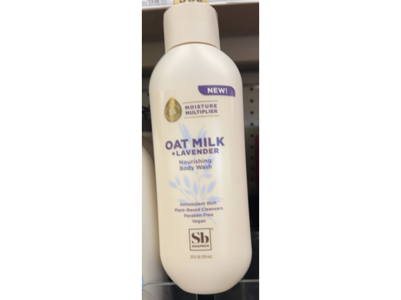 Soapbox Nourishing Body Wash, Oat Milk + Lavender, 20 fl oz/591 mL, Pack Of 2