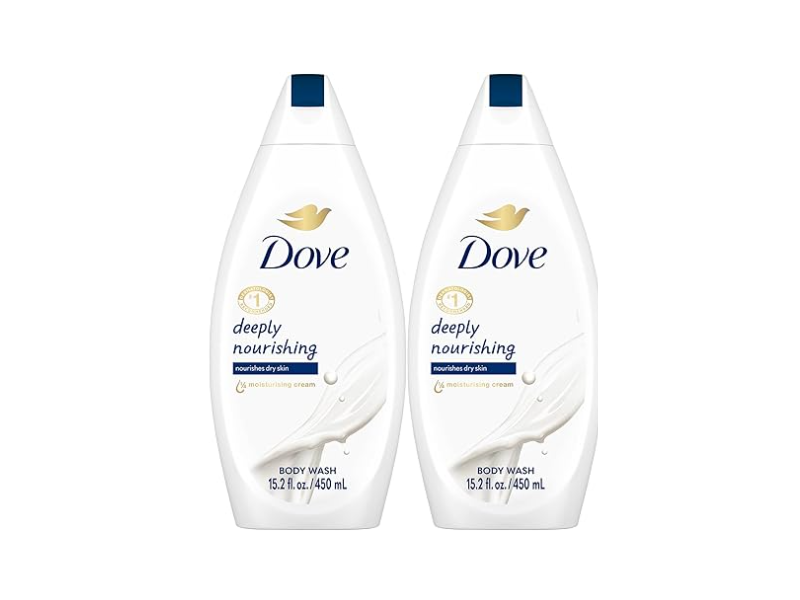 Dove Deeply Nourishing Body Wash, 15.2 fl oz/450 mL, Pack Of 2