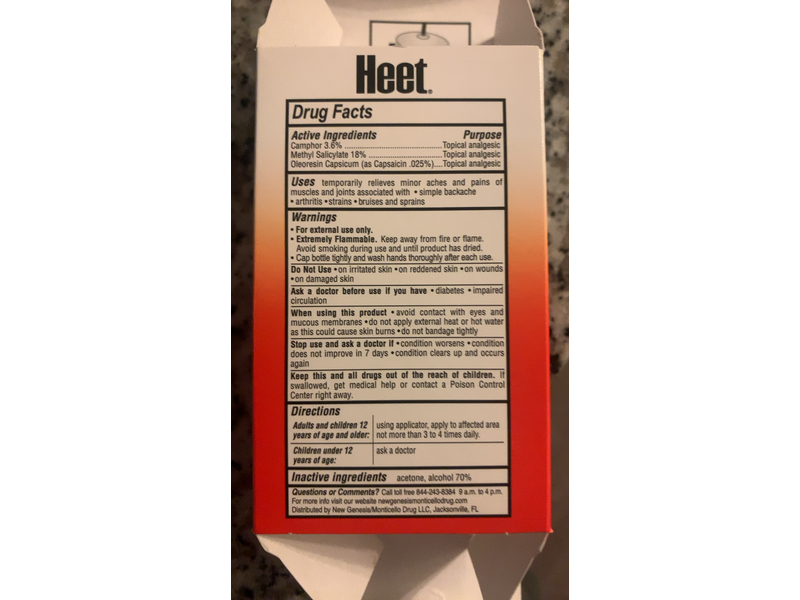 Heet Triple Action Pain Relieving Formula, 2.8 fl oz