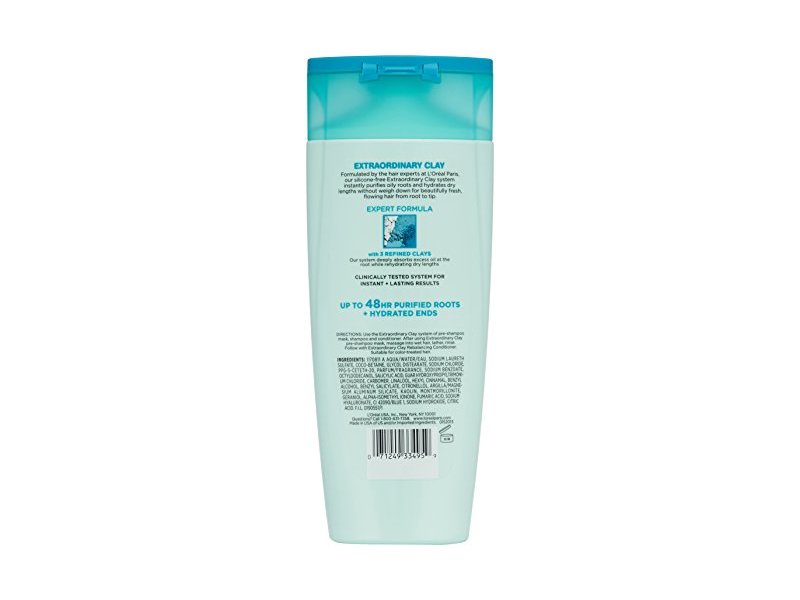 L'Oreal Paris Hair Care Expert Extraordinary Clay Shampoo, 12.6 Fluid Ounce  Ingredients and Reviews