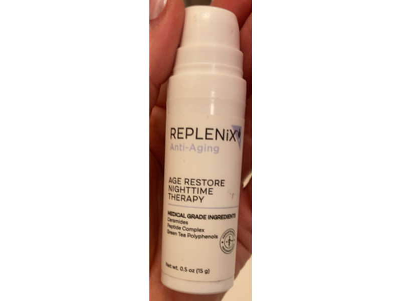 Replenix Anti - Aging Age Restore Nighttime Therapy, Ceramides + Peptide Complex & Green Tea Polyphenols, 0.5 oz/15 g