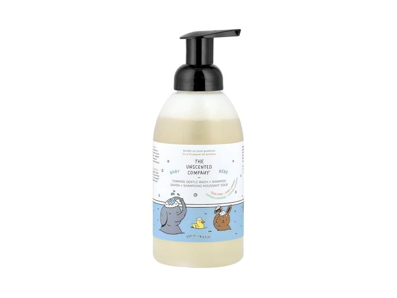 The Unscented Company Baby Foaming Gentle Wash + Shampoo, Fragrance Free, 18.6 fl oz/550 mL