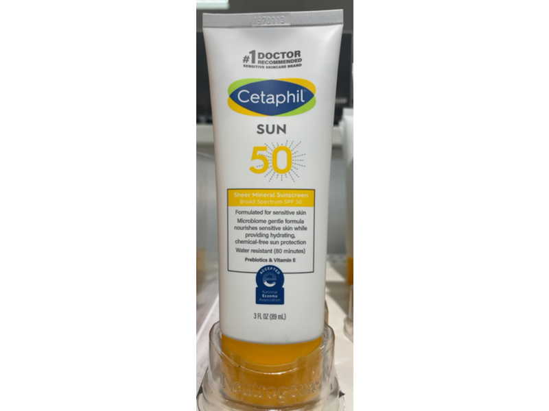 Cetaphil Sheer Mineral Sunscreen, SPF 50 , 3 fl oz/89 mL