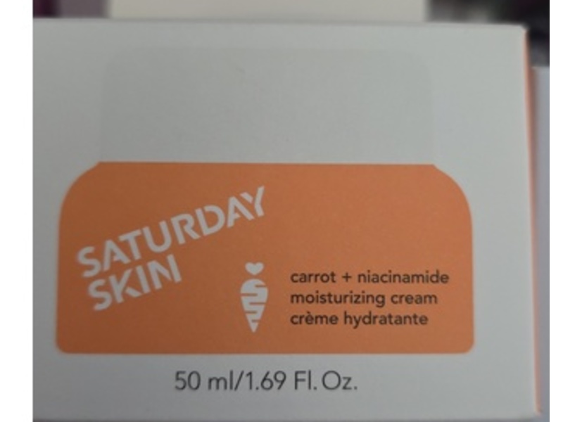 Saturday Skin Face Moisturizing Cream, Carrot + Niacinamide, 1.69 fl oz/50 mL