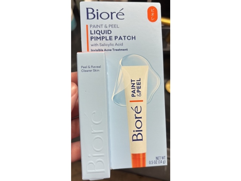 Biore Paint & Peel Liquid Pimple Patch, Salicylic Acid, 0.5 fl oz/14 g